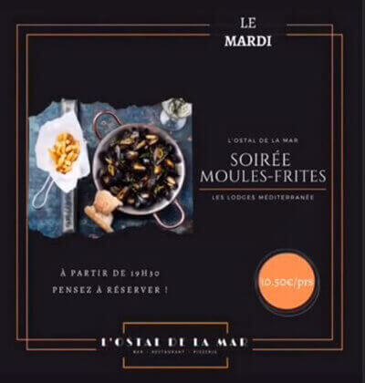 Mussels and fries animation