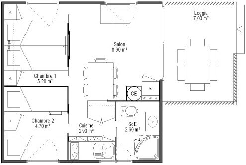 Map Lodges 4-5 people