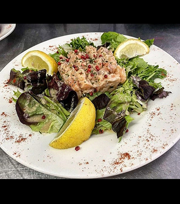 Plat proposé au patio du restaurant du camping